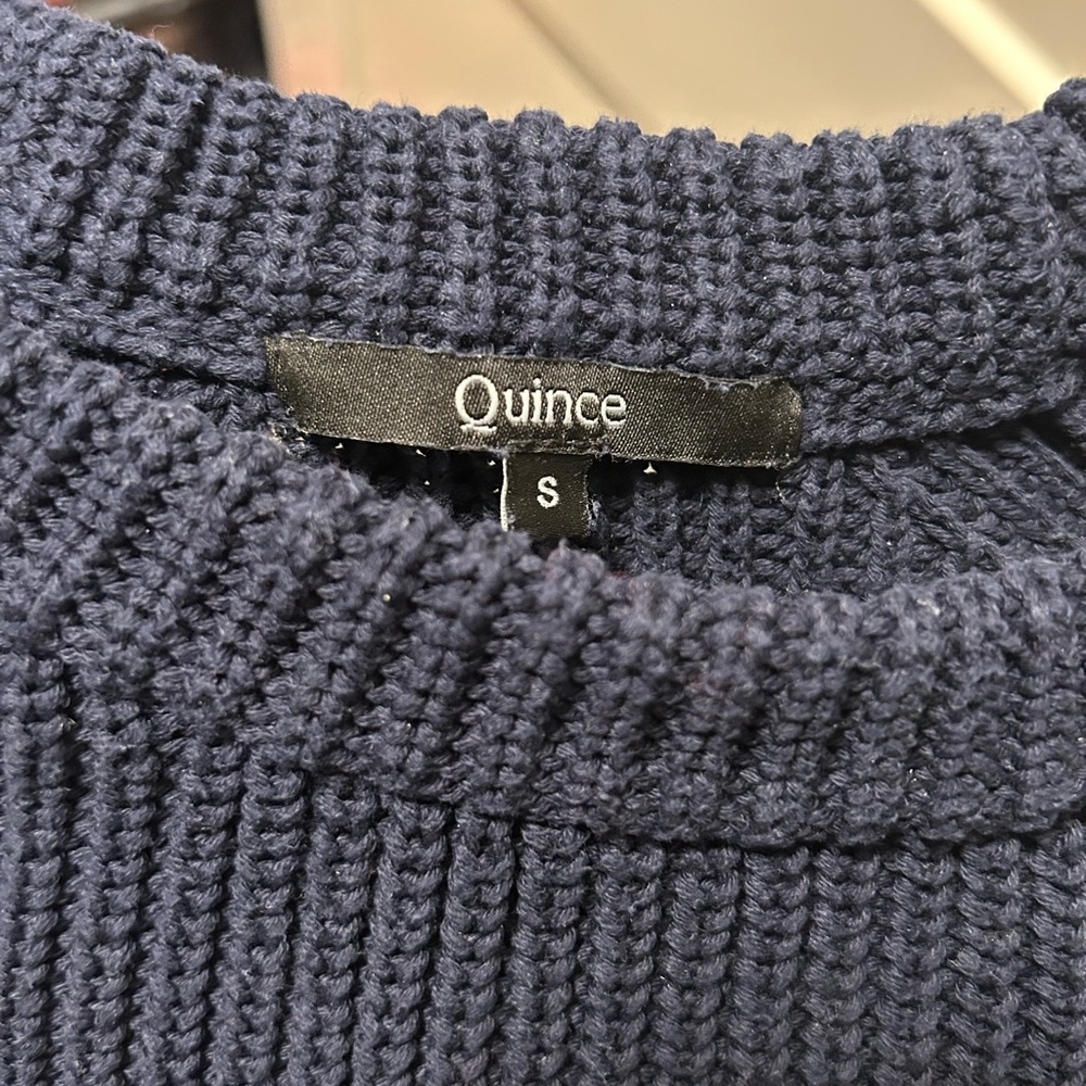 Quince Navy Knit Sweater